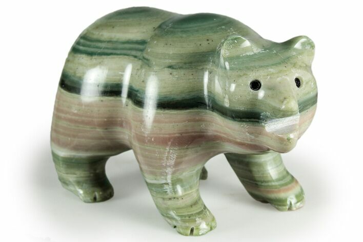 Realistic Polished Rojo Verde Marble Bear - Arizona #326795